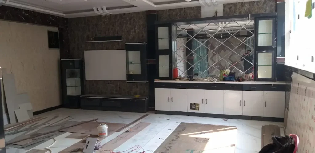 Bedroom interior in making
