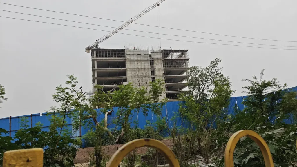 Under construction Kajaria new corporate office in Faridabad near sarai Metro station