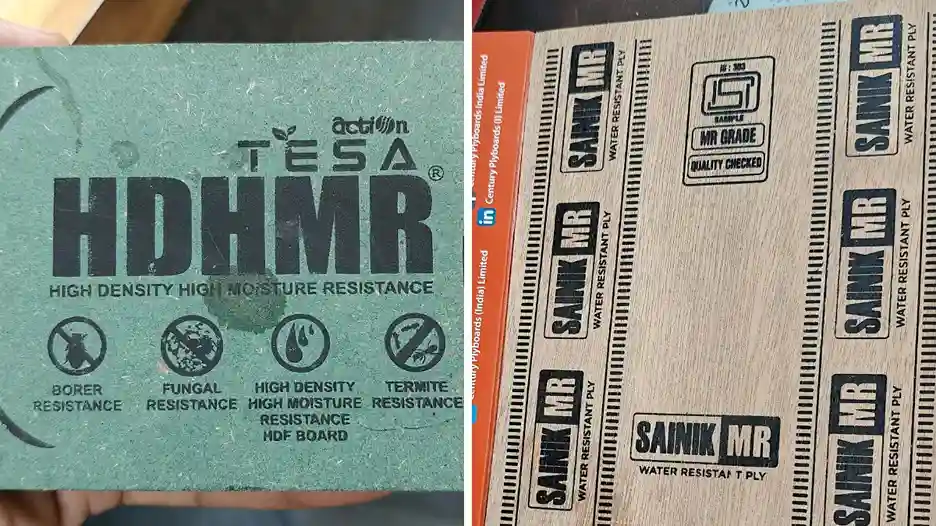 Action TESA HDHMR vs Sainik MR Plywood