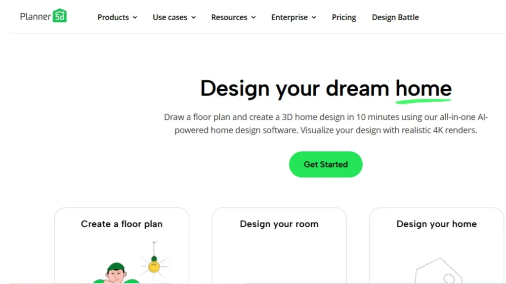 Planner 5D website